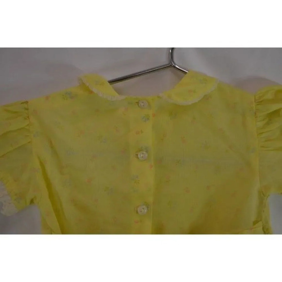 Vintage Yellow Floral Pattern Girls' Dress - Picture 7 of 7